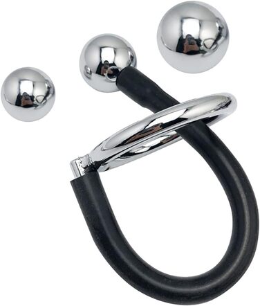 Анальний кільцевий масажер для чоловіків з 3 кульками, з нержавіючої сталі (180г/230г/290г), SM-іграшка, тренажер для пеніса, вага яєчок, розтягувач яєчок