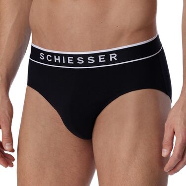 Труси чоловічі Schiesser 5 шт. з гумкою, бавовна Bio, чорні, XL