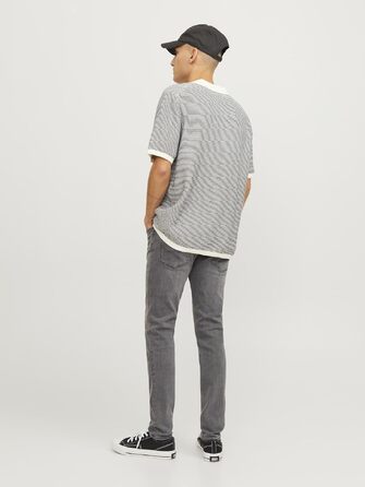 Чоловічі вузькі джинси Jack & Jones JJILIAM Skinny Fit, сірий денім, 32W/34L
