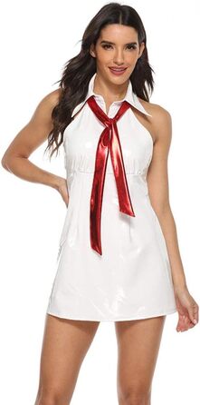 Жіноча сексуальна білизна GMDNS з штучної шкіри, блискуча, м'яка, сукня, бодіконклі, короткий спідниця, костюм для косплею, 4XL, A