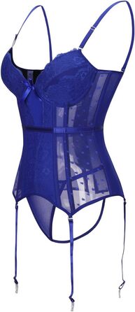 Жіноче корсетне боді з мереживом GMDNS, синій, 4XL - формирующий одяг