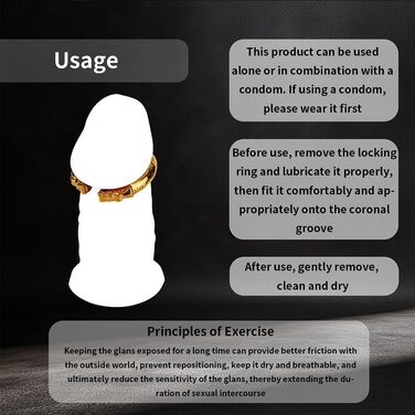 Сталевий кільце для пеніса з накіткою, комплект 5 шт. - Інтимна іграшка для чоловіків