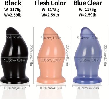 Анальний розширювач HXLXW Giant XXL з присоскою для чоловіків та жінок. Масажер простати, дилататор для вагіни та анусу. Іграшка для дорослих, чорний колір