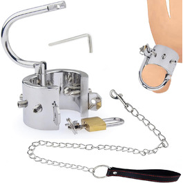 Сталевий кільце для яєчок, розтягувач яєчок, вага для яєчок, посилений кільце для пеніса з 6 знімними шипами CBT, замками та металевим ланцюгом. Кільце для пеніса, сексуальна іграшка для чоловіків, сріблястого кольору, комплект.