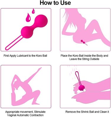 3 шт. Вагінальні кульки-перлини з силікону для жінок - тренажер Kegel, рожевий