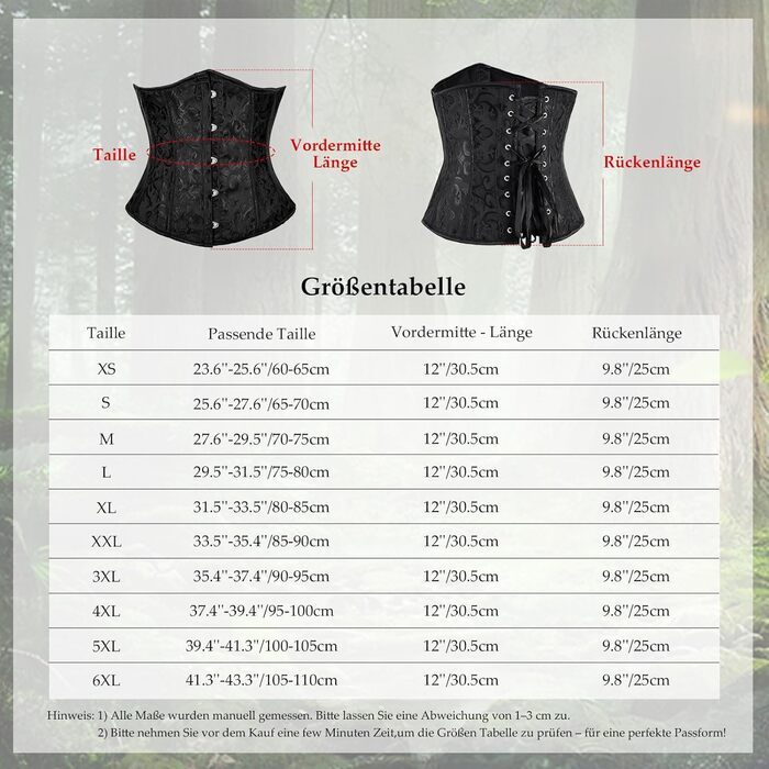 Корсет TRIWORKS для жінок: корсаж, бюстгальтер, сатиновий корсет з шнурівкою, стегновий фіксатор для Хелловіну та карнавалу, XS-XXL, коричневий