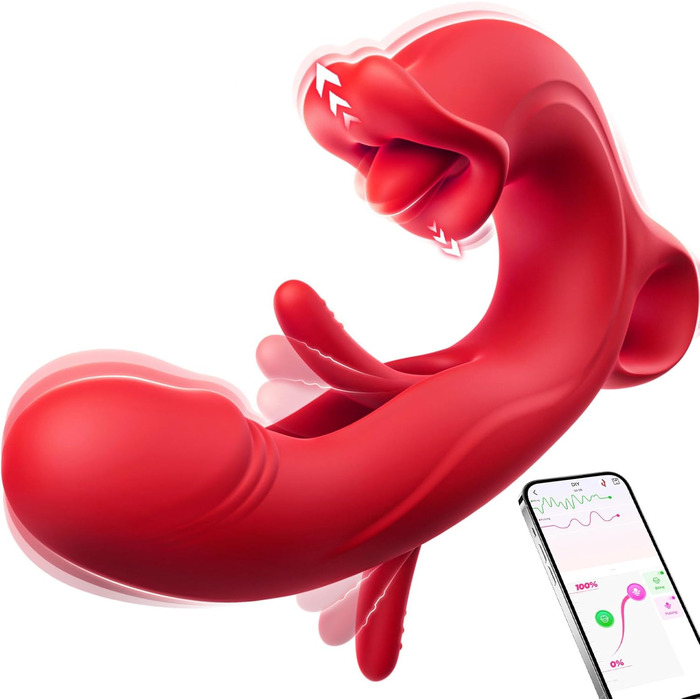 Вібратор для жінок G-spot з 7 режимами. Набір вібраторів для дорослих з новим дизайном, стимулятор клітора. Червоний колір.