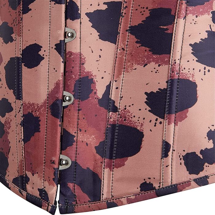 Корсет жіночий ADELCE, квітковий принт, леопардовий, для підкреслення талії, стильний вінтажний дизайн (XS)