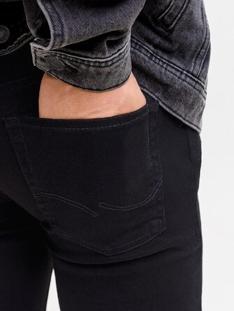 Чоловічі джинси Jack & Jones Jjiliam Skinny чорного кольору, розмір 32W/32L