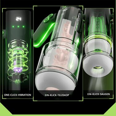 Електричний мастурбатор для чоловіків 3-в-1 з подвійними ручками, 10 швидкостей, реалістична вагіна, портативний секс-іграшка