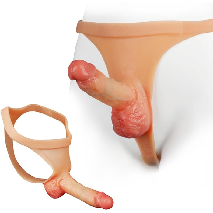 Секс-іграшка для чоловіків: Реалістичний пеніс-манжет Jpscor для збільшення, з ефектом вени та затримкою еякуляції