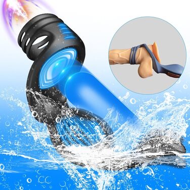 Масажер простати для чоловіків NAIXBTY з кільцем на пеніс та пультом керування, телескопічний вібратор, анальні вібратори, Butt Plug з 12 режимів вібрації та режимом штовхання. Іграшки для дорослих для чоловіків