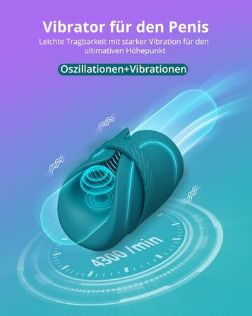 LOVENSE Gush 2 - Автоматичний чоловічий вібратор з пульсацією, керування через додаток, регульовані ремінці, для тренування витривалості