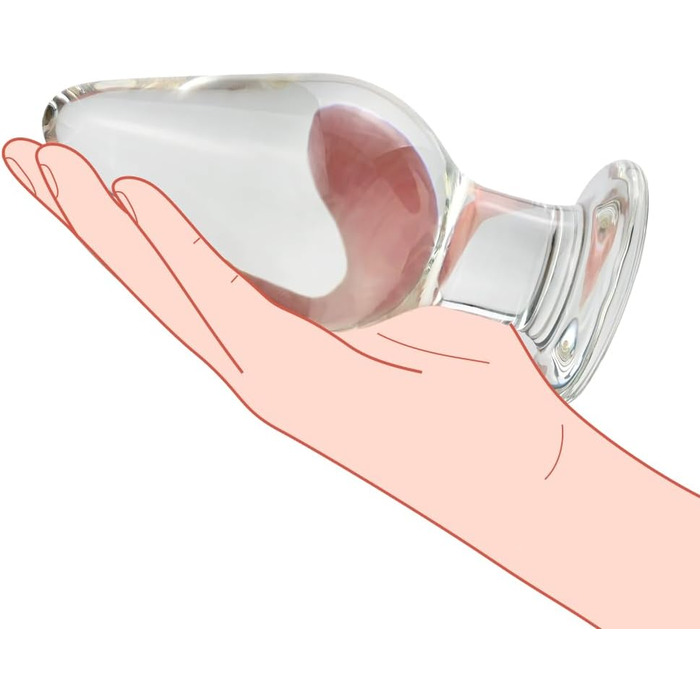 Анальний плагін SXOVO Glas, 7,34 см, анальний розширювач, секс-іграшка, дилдо для чоловіків та жінок, прозорий колір