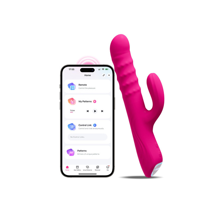 LOVENSE Velvo Rabbit Вібратор для жінок - стимулятор клітора з додатковою вібрацією G-точки, управління через додаток, водонепроникний IPX7