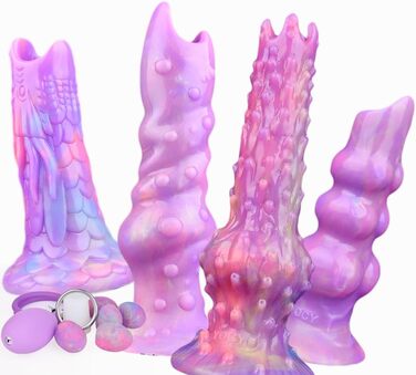 Інопланетний дилда з яйцем, що світиться, Lmgoc. Анальний плагін, мастурбатор G-Spot, для жінок та чоловіків. Світлодіодний, пневматичний, фентезі.