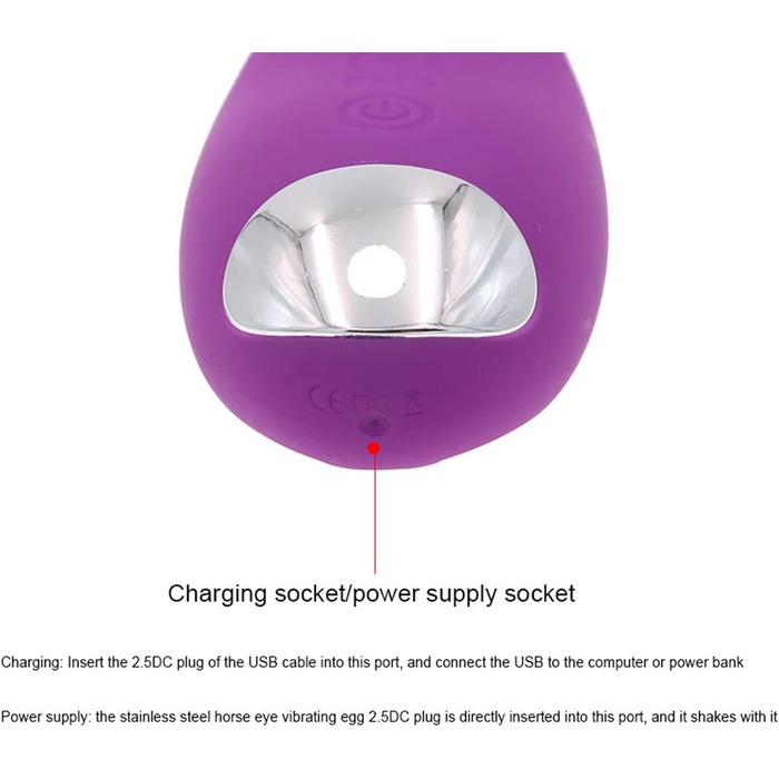 Вібратор для чоловіків PQKuss з нержавіючої сталі, водонепроникний, для масажу простати, 10 частот, фіолетовий