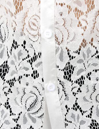 Чоловіча сорочка з мереживом та квітковим принтом, прозора, на вечірку/випускний, бренду Bollrllr