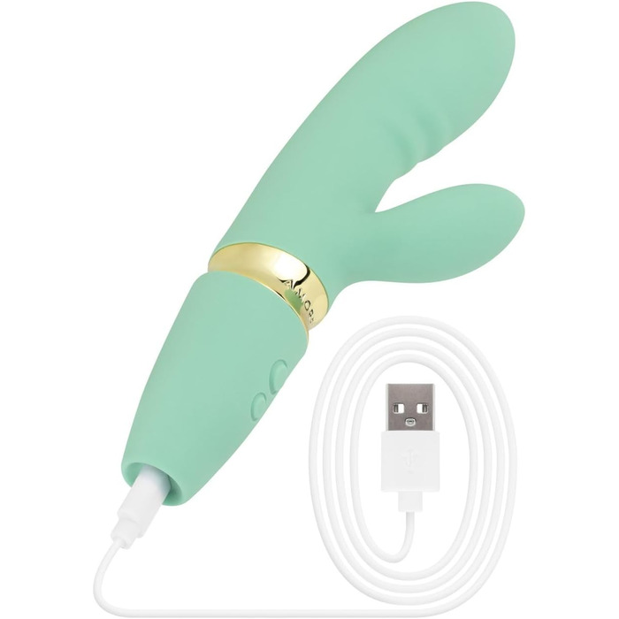 AMORELIE Crush - Вібратор Кролик 18,5 см для жінок | Водостійкий, акумуляторний, зелений