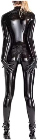 Латексні штани та комбінезон Gaylop для жінок з рукавичками та шкарпетками, чорний колір, XL
