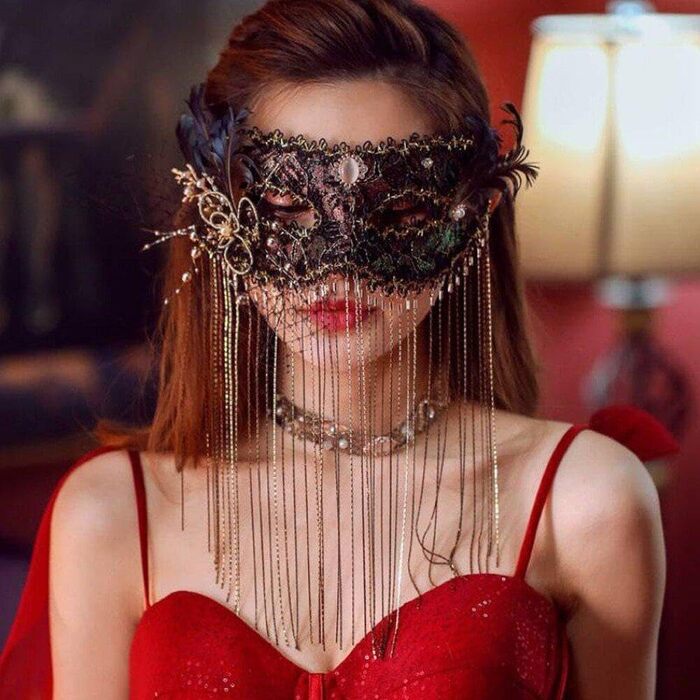 Чорна мереживна маска Wudaizhi: вінтажна елегантність для карнавалу та косплею