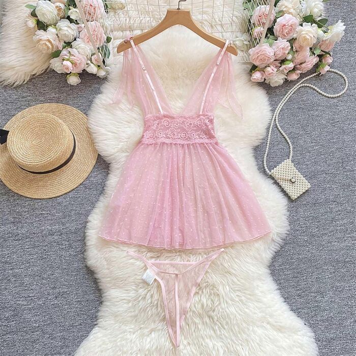 Сексуальний комплект ніжної жіночої білизни з відкритим кроком: мереживний халат-комбінезон з вбудованим бюстгальтером, халат-комбінезон, комплект спідньої білизни для жінок, нічна сорочка, сатиновий халат, сексуальна білизна, комплект для сну, білизна дл