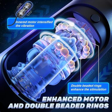 Електричний мастурбатор PINTLE для чоловіків з 8 режимами вібрації та телескопічною конструкцією