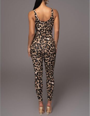 Жіночий комбінезон HKWZYY з леопардовим принтом