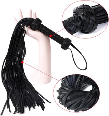 Пляшка для БДСМ: шкіряний плетище для еротичних ігор, косплею та зв'язування