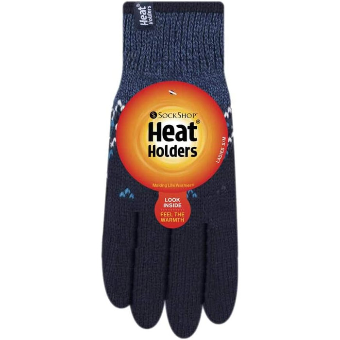 Жіночі терморукавички Heat Holders Trondheim для зими, темно-сині, розмір S-M