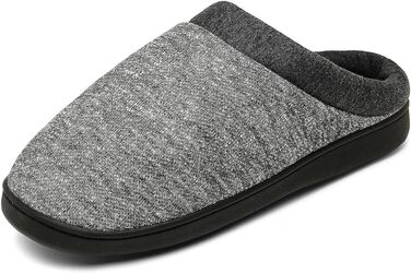 Зимові домашні капці Mishansha унісекс з ефектом пам'яті (Memory Foam), теплі та протиковзкі тапочки для жінок та чоловіків, сірі, розмір 48 EU
