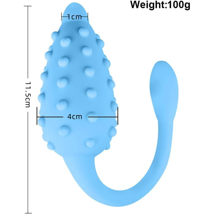 Секс-іграшка NAIXBTY: вібруюче яйце з силікону з пультом дистанційного керування. Для вагінальної та кліторальної стимуляції. Підходить для пар. (Блакитний)