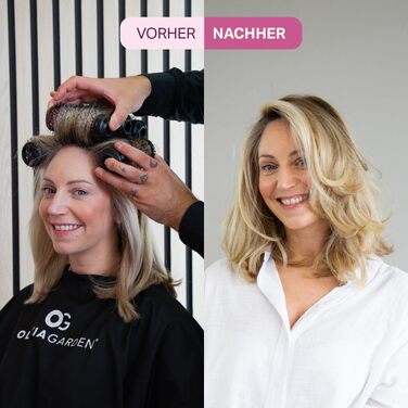 Набір щіток для завивки та об'єму волосся Olivia Garden Multibrush Curlers Kit (4 насадки, знімна ручка), розмір 45 (XS)