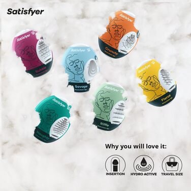 Яєчко для самостійного задоволення Satisfyer, набір 6 шт., TPE, гідроактивне, одноразове