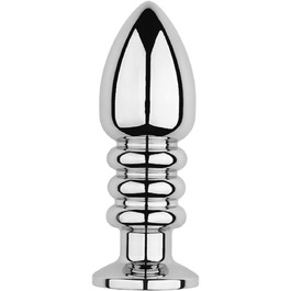 Анальний вібратор з нержавіючої сталі - металевий анальний плаг для стимуляції простати