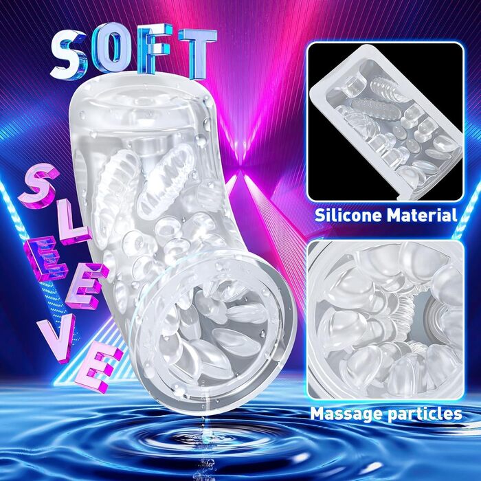 Електричний секс-іграшка YcsLust для чоловіків: автоматичний стакан з 7 кольорами, 4 телескопічними режимами, водонепроникний, портативний