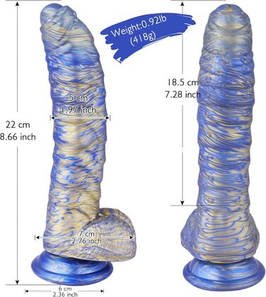 Реалістичний дилда для жінок 22 см, MOCOYA з потужним присоском, іграшки для дорослих, анальні іграшки, A-Blaugold