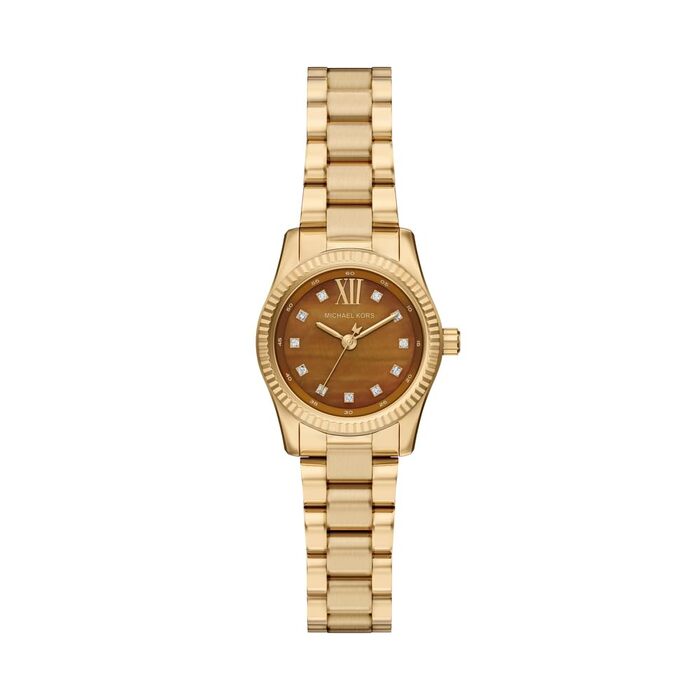 Жіночий годинник Michael Kors Lexington, 26мм, кварцовий механізм, сталевий браслет (колір коричневе золото)