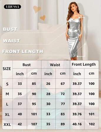 Сукня вечірня VIDUSSA Glitzer - Сексуальний бодікон з тонких бретелек, міді, срібна