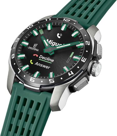 Смарт-годинник Festina Connected світло-зеленого кольору