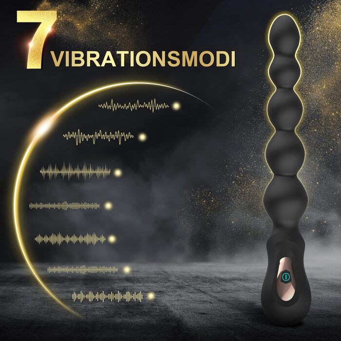 Вібратор для простати Greenpinecone Super Analvibrator з 7 режимами вібрації, силікон, 23.5 см. Для чоловіків та жінок