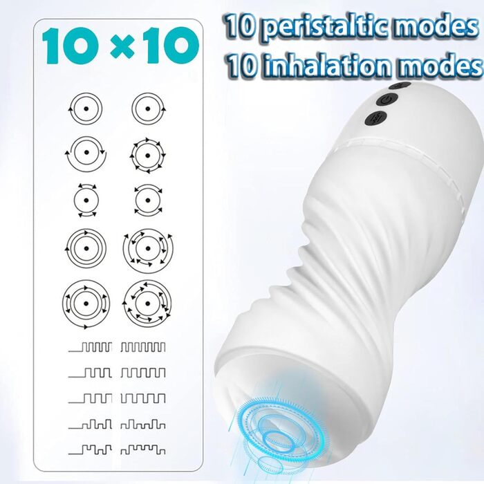 Автоматичний електричний мастурбатор-чаша з 10 вібраціями та 10 режимами насосу для чоловіків