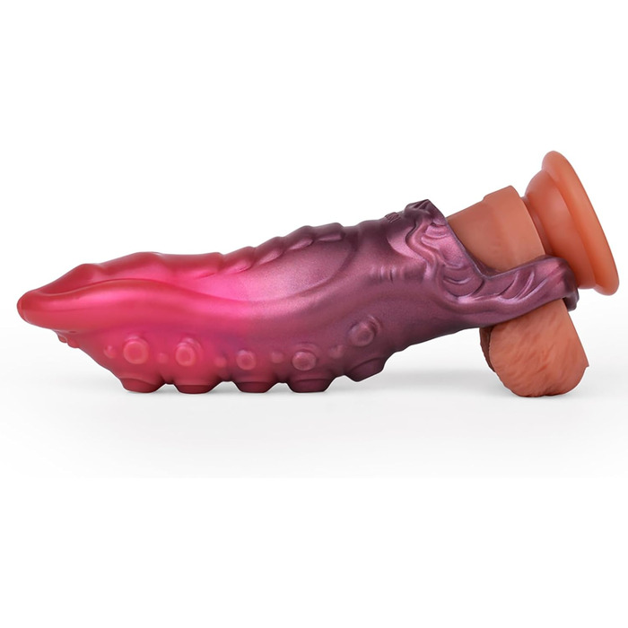 Силіконовий пеніс-чохол з кільцем для яєчок, реалістичний монстр, збільшення ерекції, екстендер, збільшення пеніса, секс-іграшка (M)