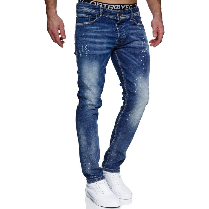 Чоловічі джинси MERISH Slim Fit з еластичного деніму, модель 1507 (42W / 34L, колір Denim)