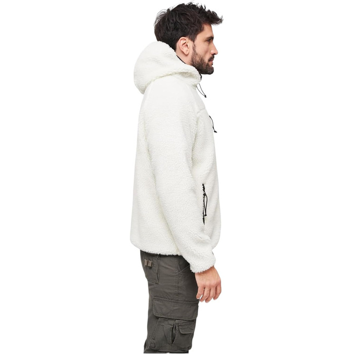 Чоловіча робоча куртка Brandit Teddyfleece Worker Jacket, біла, розмір XXL
