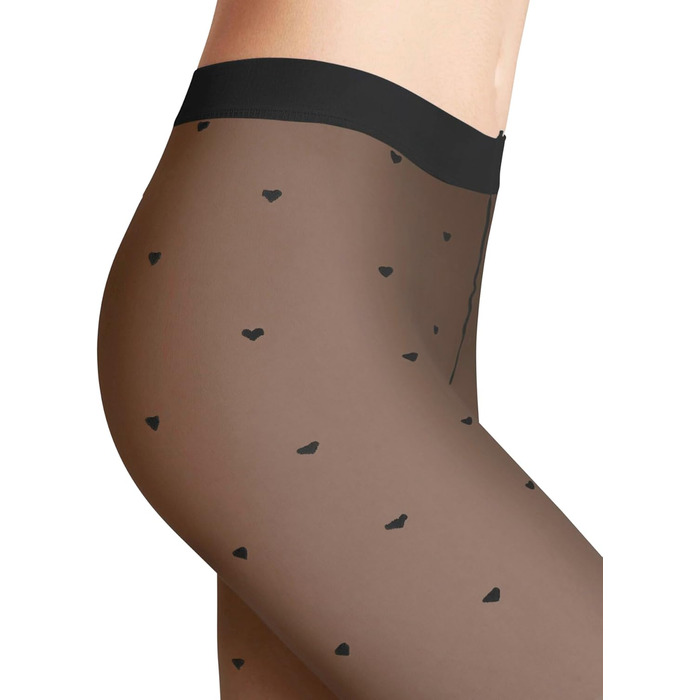 Шкарпетки-шкарпетки Falke x Kaviar Gauche для жінок, прозорі, розкішні, для весілля, без гумки, з тонким швом на кінчику, м'яка тканина, 1 шт, білий перламутр 2036 Lace (S, чорний 3009 Love)