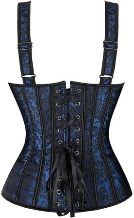 Корсет для жінок YLCYDLYU Jacquard з відкритими плечима, великий розмір, корсет-топ, корсет-бюстгальтер, стимпанк, шнуровка, кістки, білий XXL