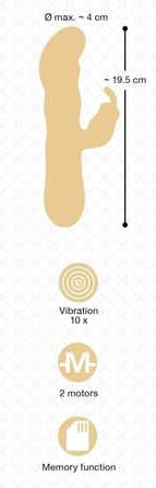 Вібратор ORION Rabbit-Vibrator: інтенсивна стимуляція, тиха робота, чорний/золотий