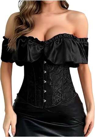 Корсет-топ для жінок GFPGNDFHG: великі розміри, шнурівка, сатин, Body Shaper, корсаж, тренажер для талії, костюм на Хелловін, XXL