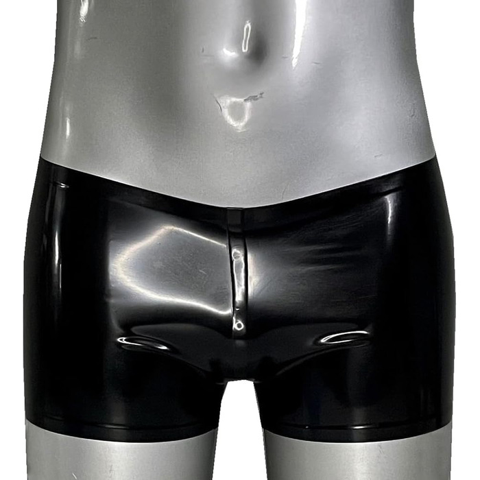 Чоловічі боксери GREEFEI з чорного латексу з низькою талією, ручної роботи, для клубів та костюмів